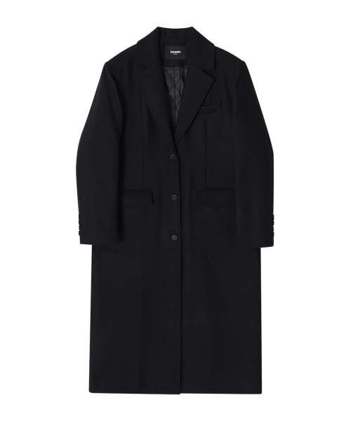 Классическое шерстяное пальто макси (Black)