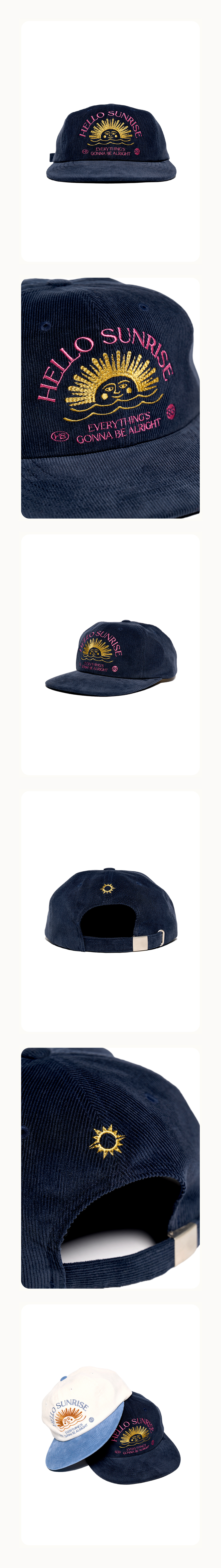 HELLO■Corduroy Arch Logo 6Panel Cap_Navy ■送料込 MUSINSA | HELLO SUNRISE Corduroy Arch Logo 6Panel Cap_Navy