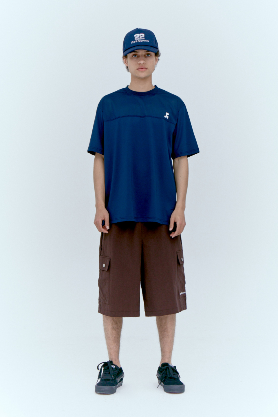 MUSINSA公式 | REST&RECREATION MESH CREWNECK T-SHIRT - NAVY