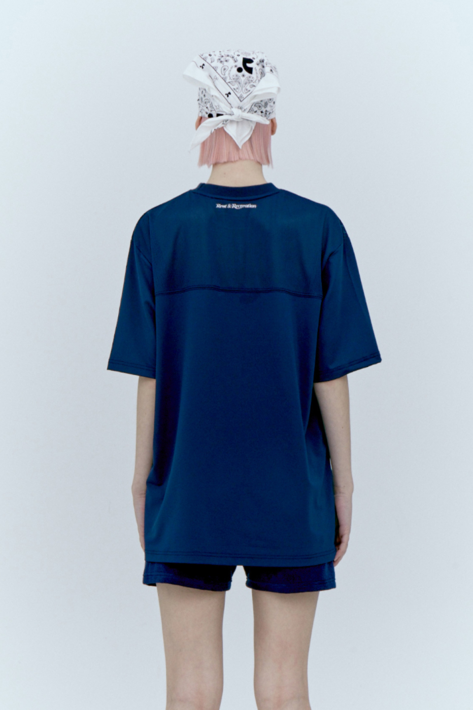 MUSINSA公式 | REST&RECREATION MESH CREWNECK T-SHIRT - NAVY