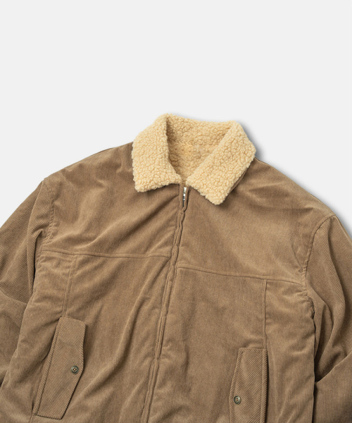 Вельветовый бомбер шерпа (Beige)