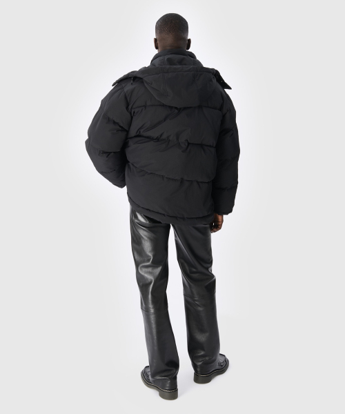 (U) MS SPORT NYLON PUFFER COAT BLACK, черный