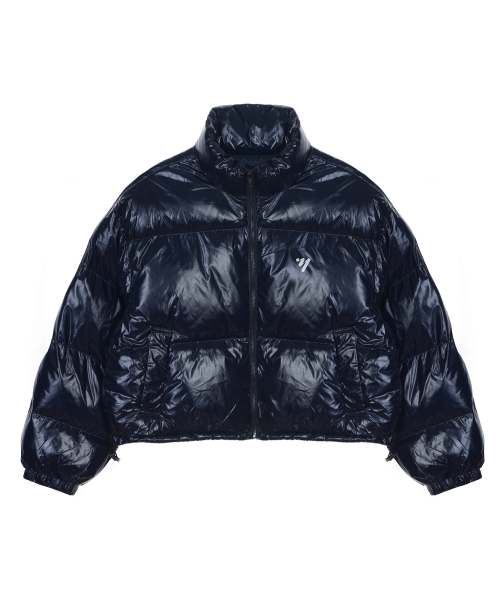 SHINE CROP PUFFER PADDING_NAVY