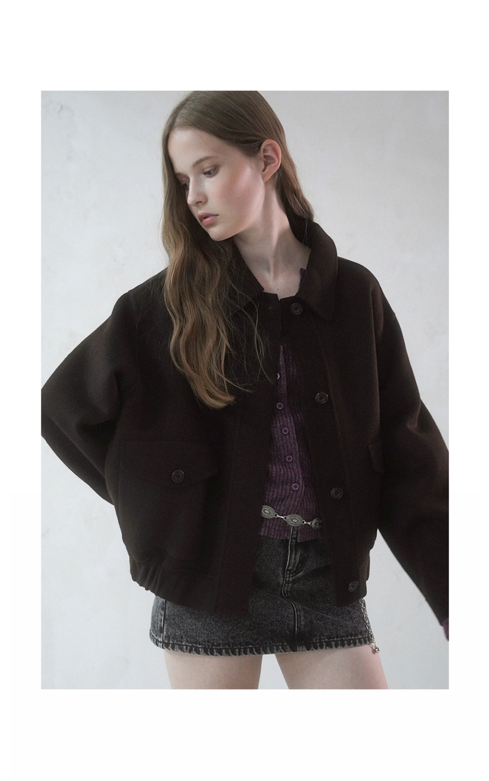 ブルゾン AVANDRESS Modern Wool Collar Jacket BLACK MUSINSA | AVANDRESS Modern Wool Collar Jacket BLACK