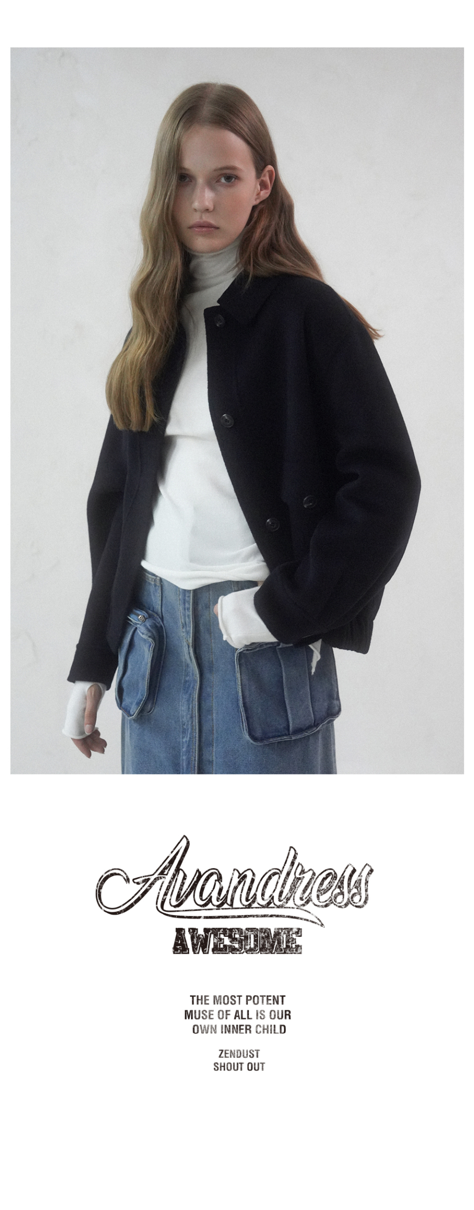アウターその他 AVANDRESS Modern Wool Collar Jacket NAVY MUSINSA | AVANDRESS Modern Wool Collar Jacket BLACK