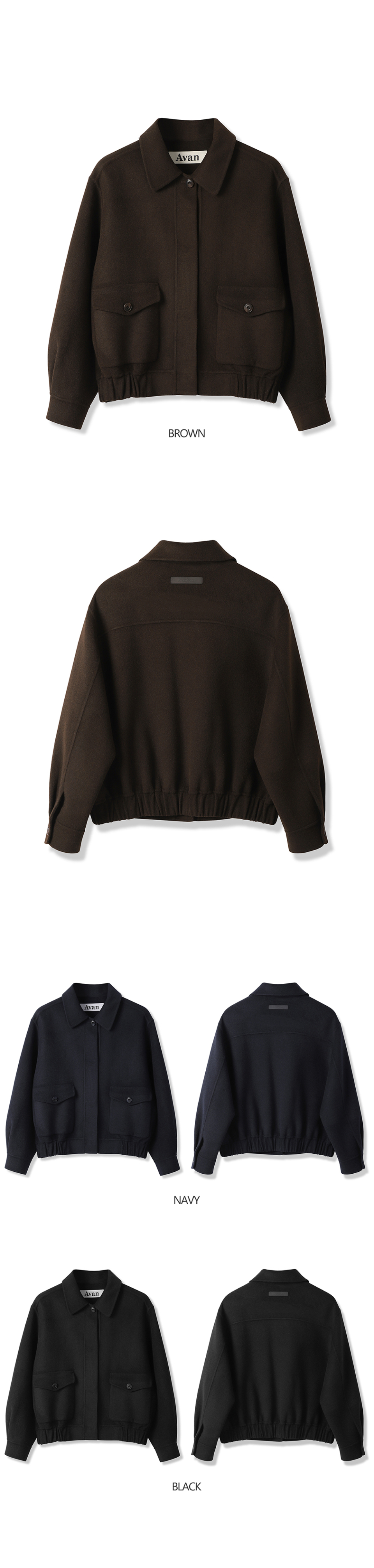 ブルゾン AVANDRESS Modern Wool Collar Jacket BLACK MUSINSA | AVANDRESS Modern Wool Collar Jacket BLACK