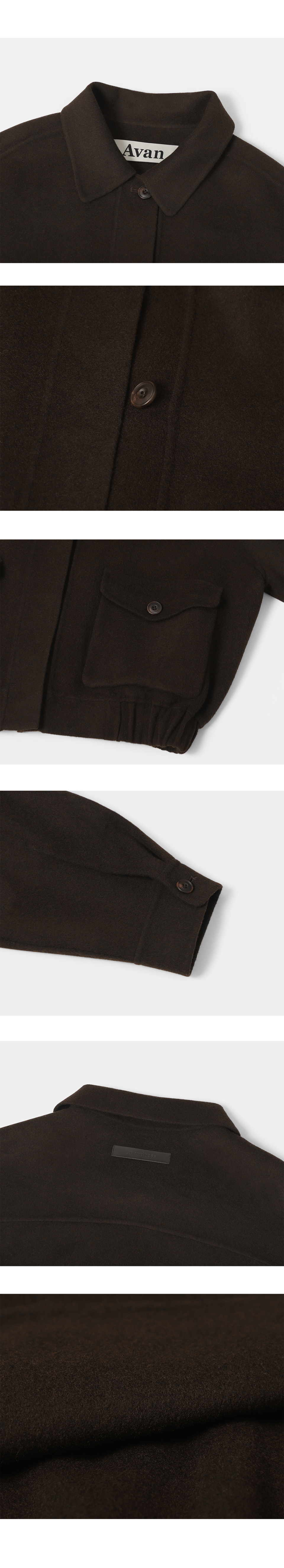 ブルゾン AVANDRESS Modern Wool Collar Jacket BLACK MUSINSA | AVANDRESS Modern Wool Collar Jacket BLACK