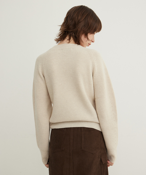 Alpaca Blend Wrap Cardigan_MIST