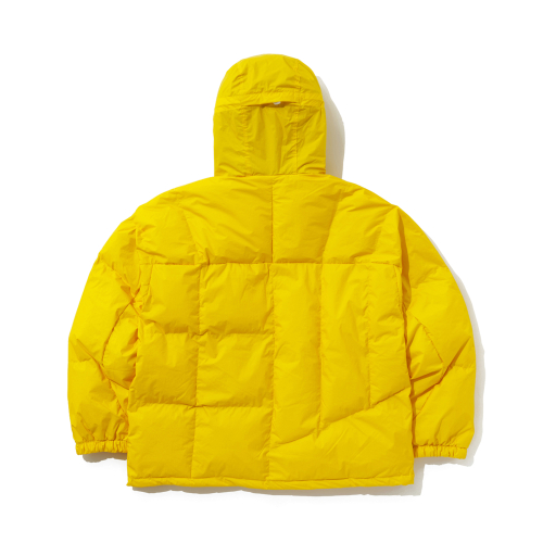 Асимметричный пуховик с капюшоном Yellow