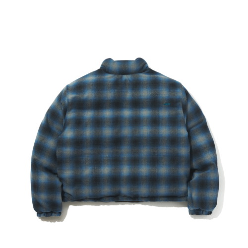 Двусторонний короткий пуховик Drink Sexy Blue Check Navy