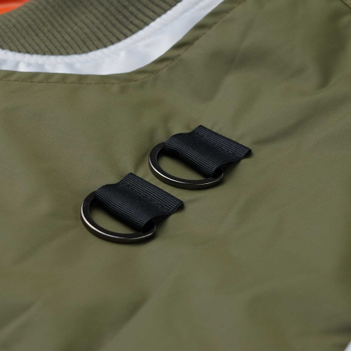 Куртка MA-1 со сборками и двойной молнией Khaki Grey
