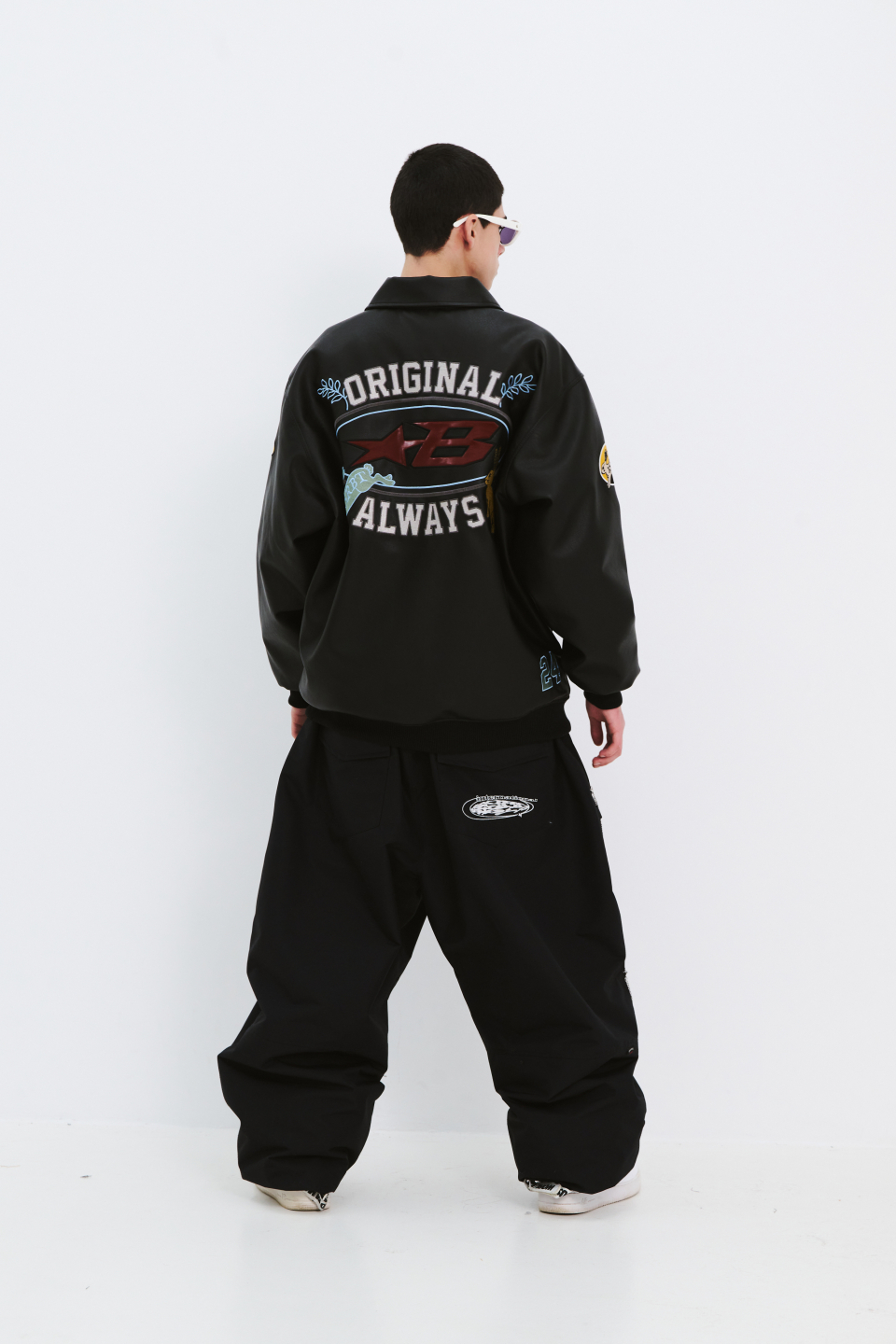 新品未使用 24-25 BSRABBIT JACKET STAR B VARSITY JACKET VINTAGE LEATHER BROWN XL 即日発送 土日祝発送 M111 BSRABBIT-2425FW COLLECTION