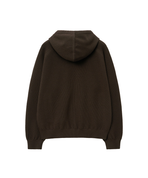 Фактурное худи на молнии, Brown