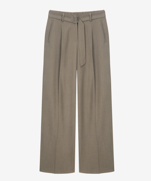 Широкие брюки со складкой и ремнем MYPT6270 (2 colors)