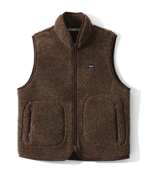 Флисовая Zip-up Vest (mixed brown)