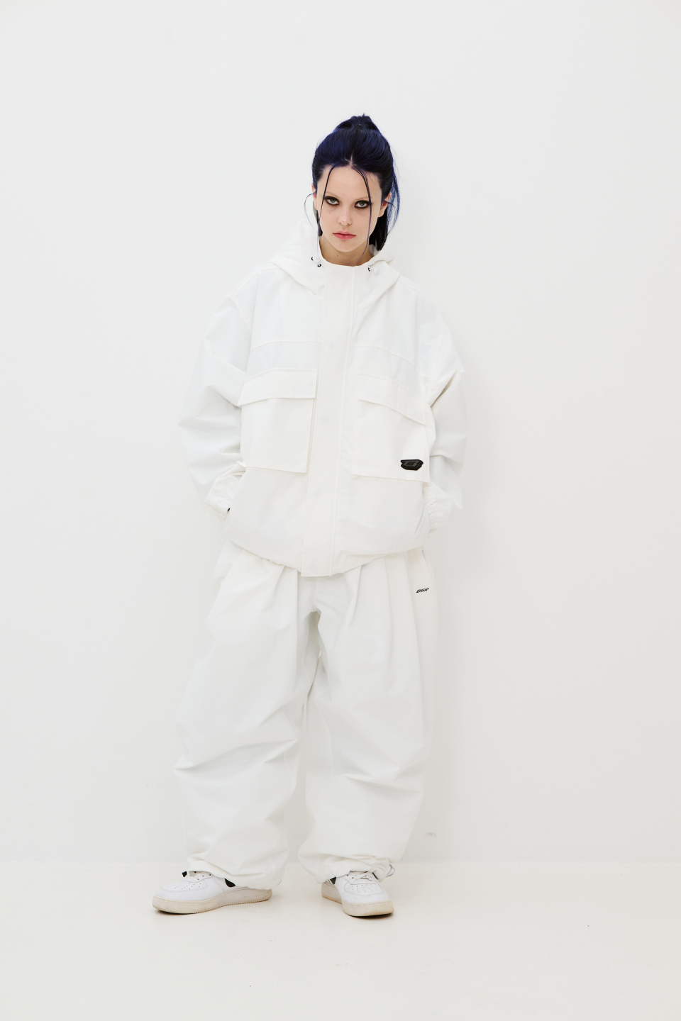 MUSINSA公式 | BSRABBIT Big Pocket Hooded Jacket White