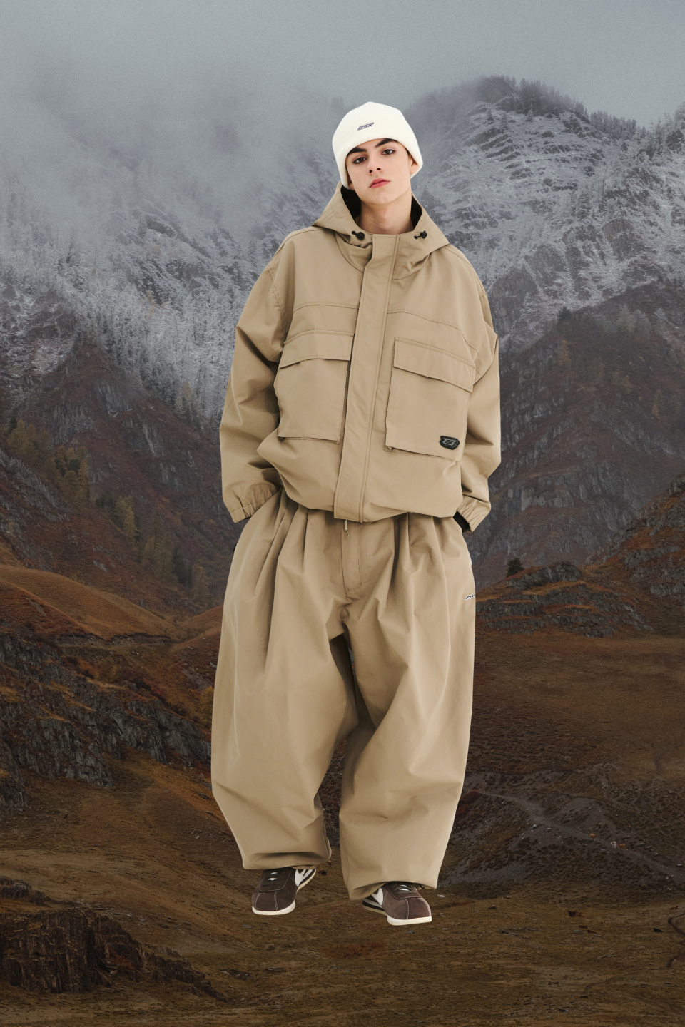 やなさん　　bsrabbit ジャケット&キャップ2点セット MUSINSA公式 | BSRABBIT Big Pocket Hooded Jacket Beige