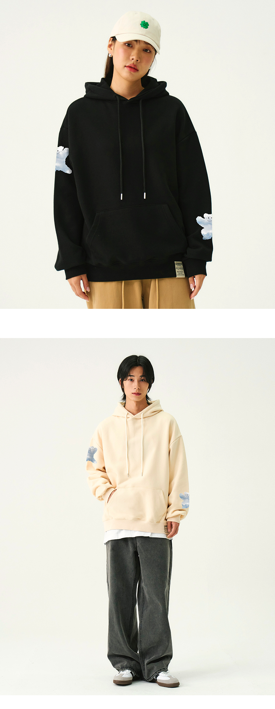 【GRAVER】24FW★ Multi Bear Smile Hoodie MUSINSA | GRAVER [UNISEX]Multi Bear Smile Hoodie_Black