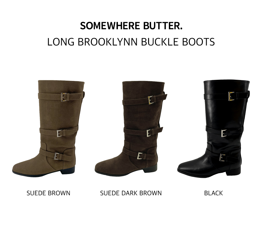[SOMEWHERE BUTTER]★24FW★韓国人気★Brooklynn Buckle Boots MUSINSA公式 | SOMEWHEREBUTTER Long Brooklynn Buckle Boots