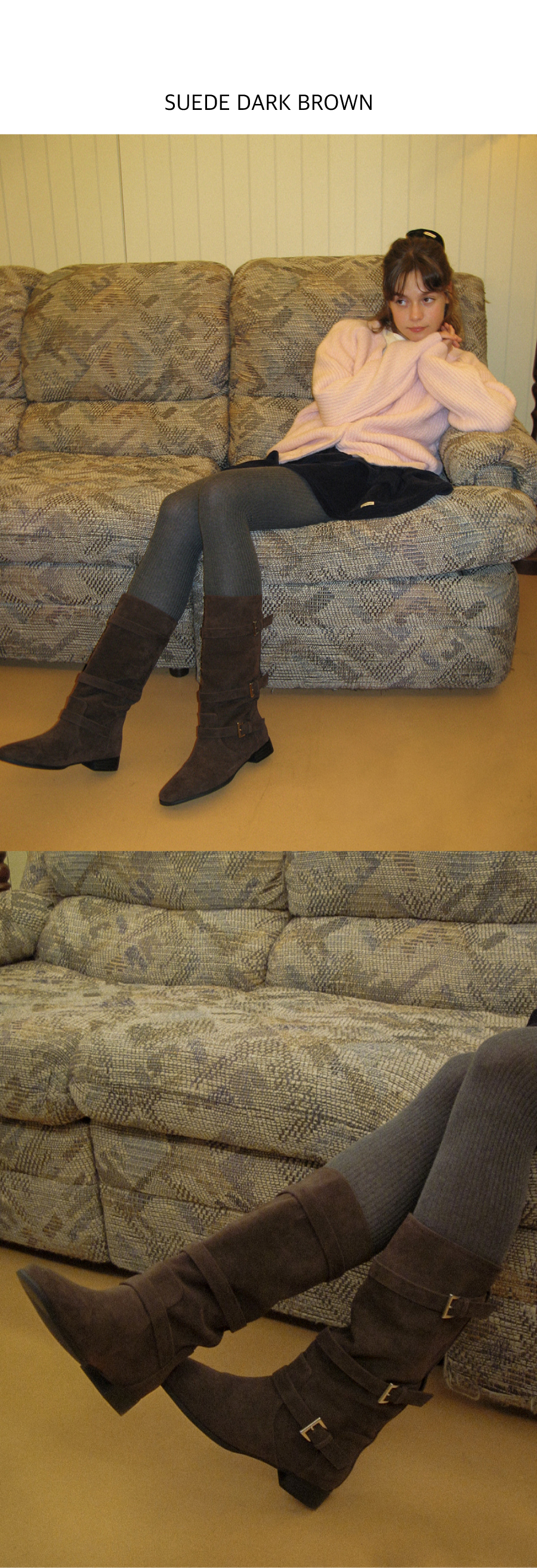 MUSINSA公式 | SOMEWHEREBUTTER Long Brooklynn Buckle Boots