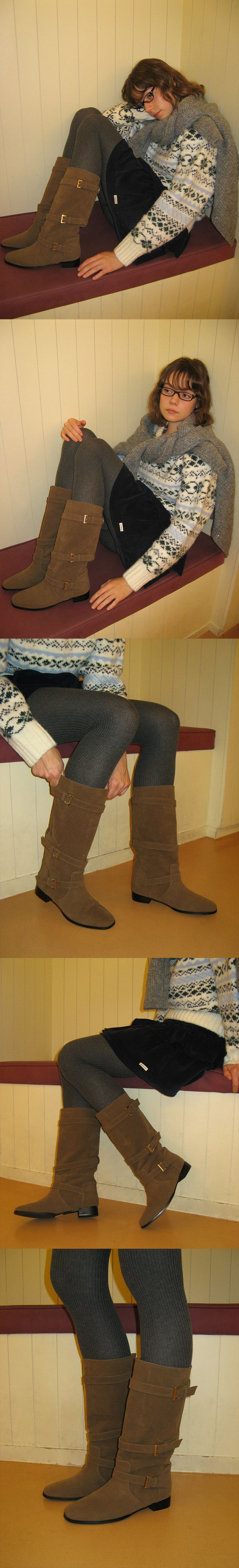 [SOMEWHERE BUTTER]★24FW★韓国人気★Brooklynn Buckle Boots 2nd / Long Brooklynn Buckle Boots - Black - SOMEWHERE BUTTER.