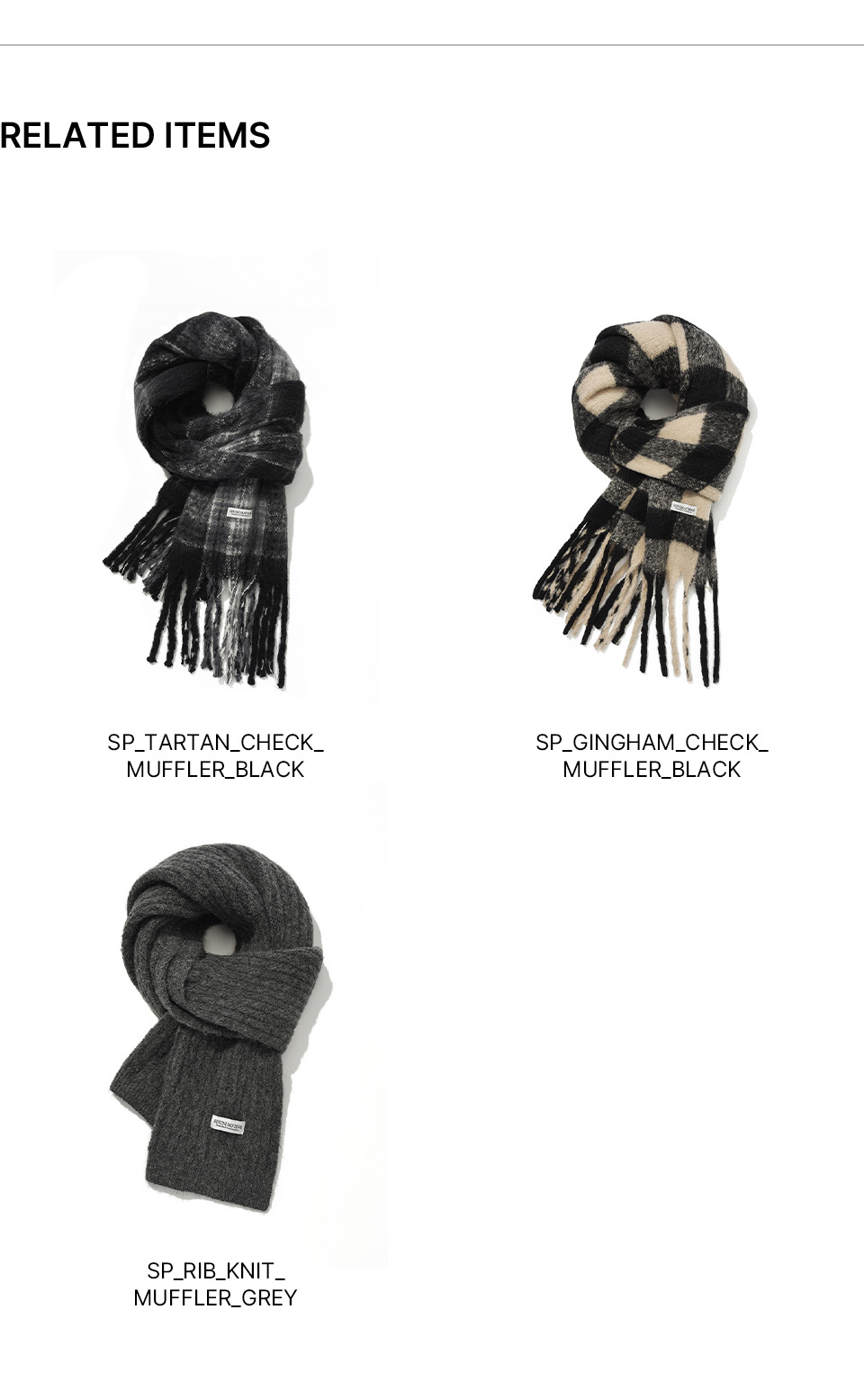 日本未入荷SAINTPAINのSP Tartan Check Muffler MUSINSA | SAINTPAIN SP Tartan Check Muffler Black