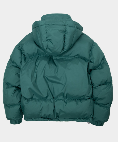 Базовый пуховик с капюшоном на завязках [Green]