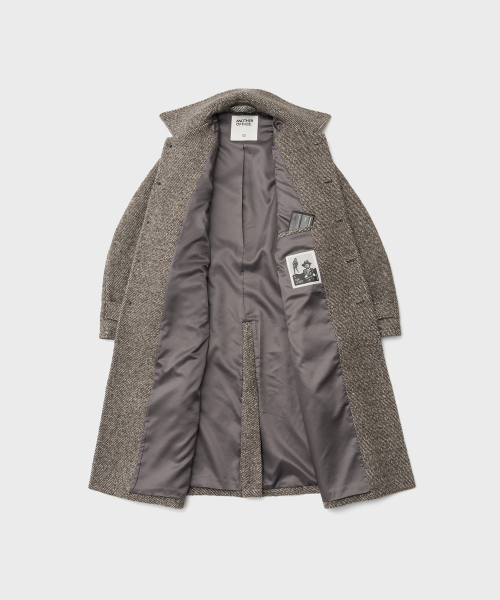 Torre Italian шерстяной Belted пальто (коричневый)
