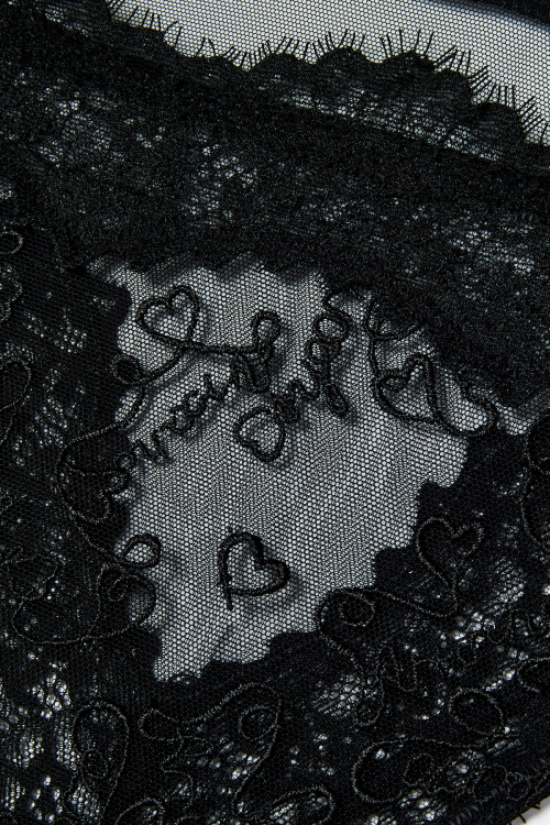 EMPORIO ARMANI UNDERWEAR женские бразильяна с вышивкой Black 0824311513