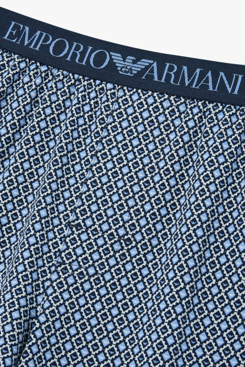 EMPORIO ARMANI UNDERWEAR Мужские хлопковые боксеры с узором_Blue 0814312068
