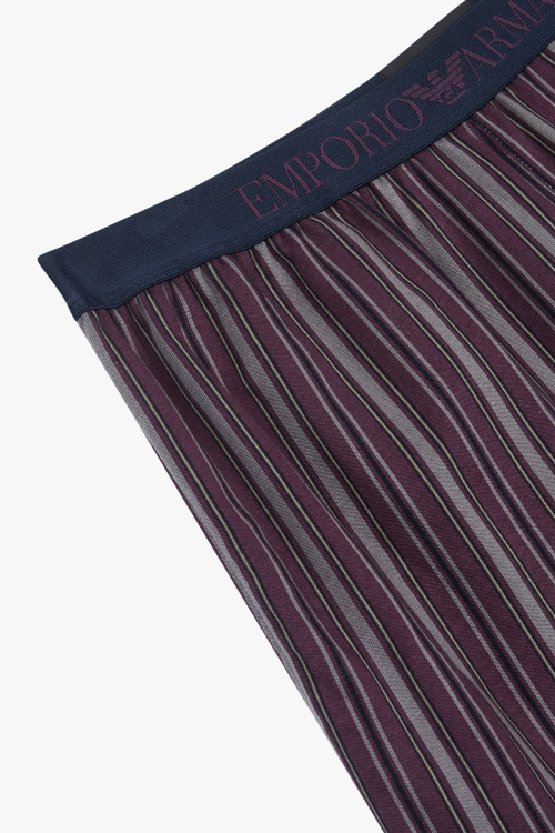 Мужские пижамные шорты в полоску — Dark Purple 0814331003