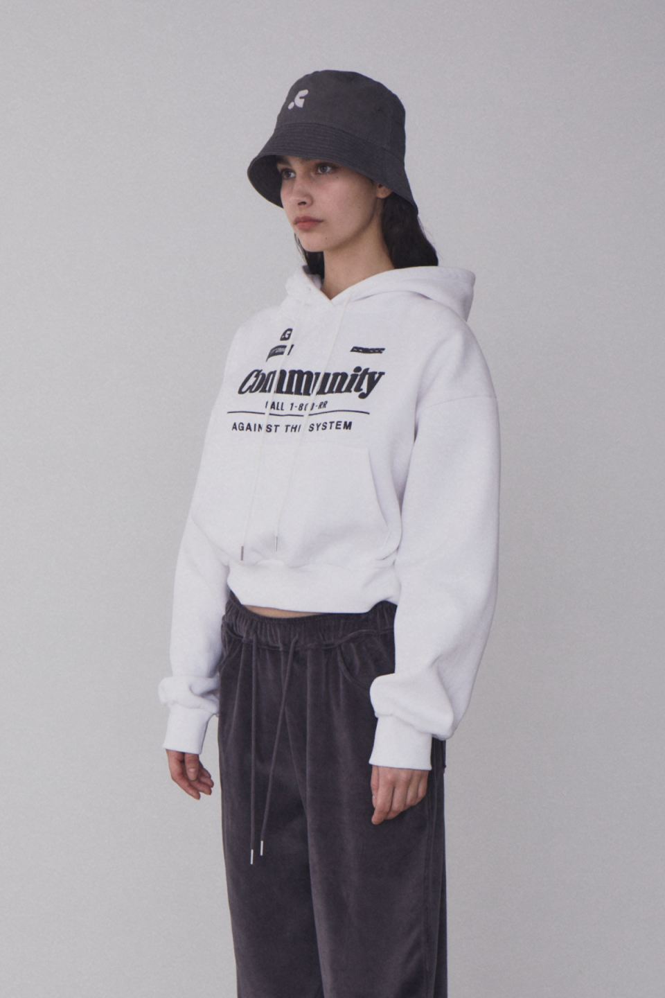 トップス Rest&Recreation COMMUNITY CROPPED HOODIE Rest&Recreation COMMUNITY CROPPED HOODIE