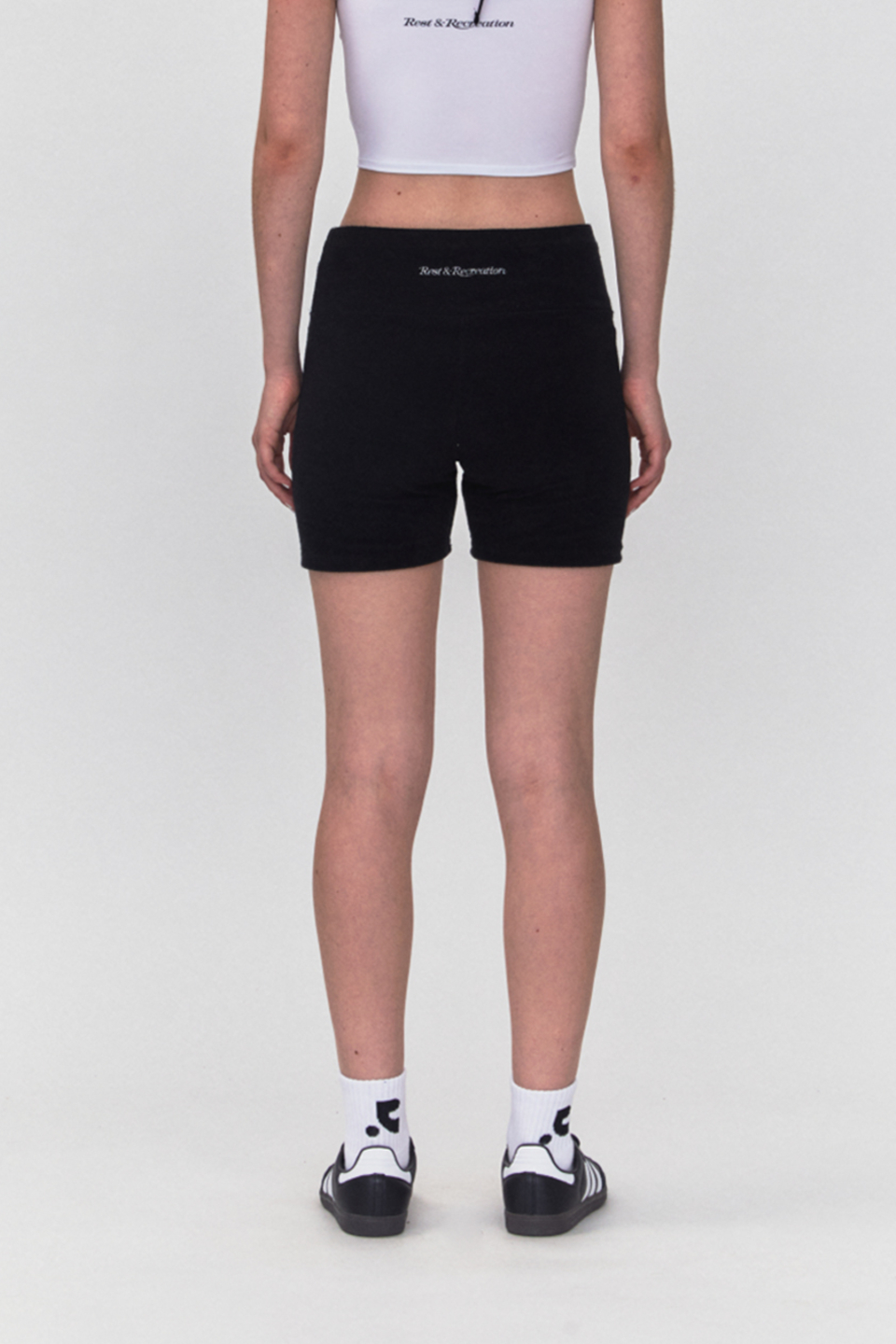 MUSINSA | REST&RECREATION RR TERRY BIKE SHORTS - BLACK