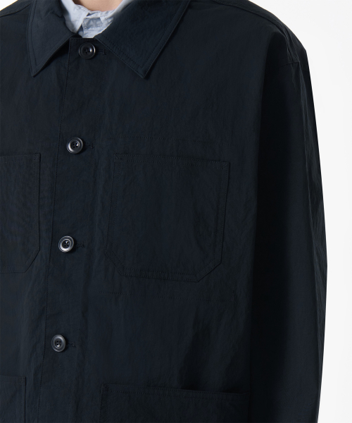 Нейлоновая куртка-чоре со складками [Navy]