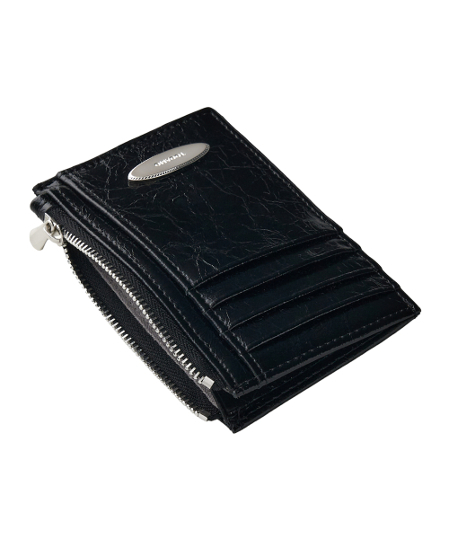 MULTI ZIP COIN CARD WALLET BLACK