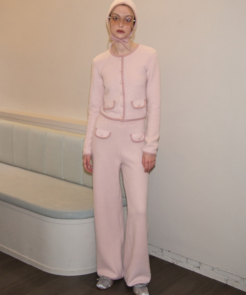 Cozy Knit брюки_ Pink
