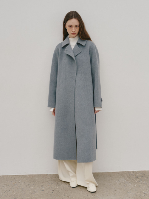DEVA Minimal Merino шерстяной Handmade шерстяной пальто_серый