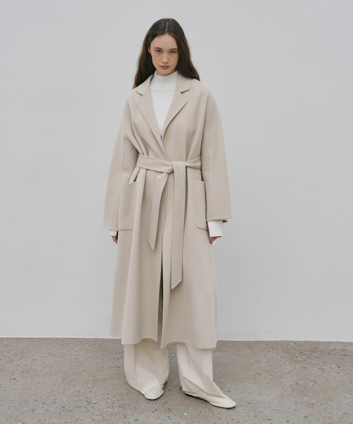 [14th] MAGOT Merino шерстяной Handmade пальто_Cream Ivory