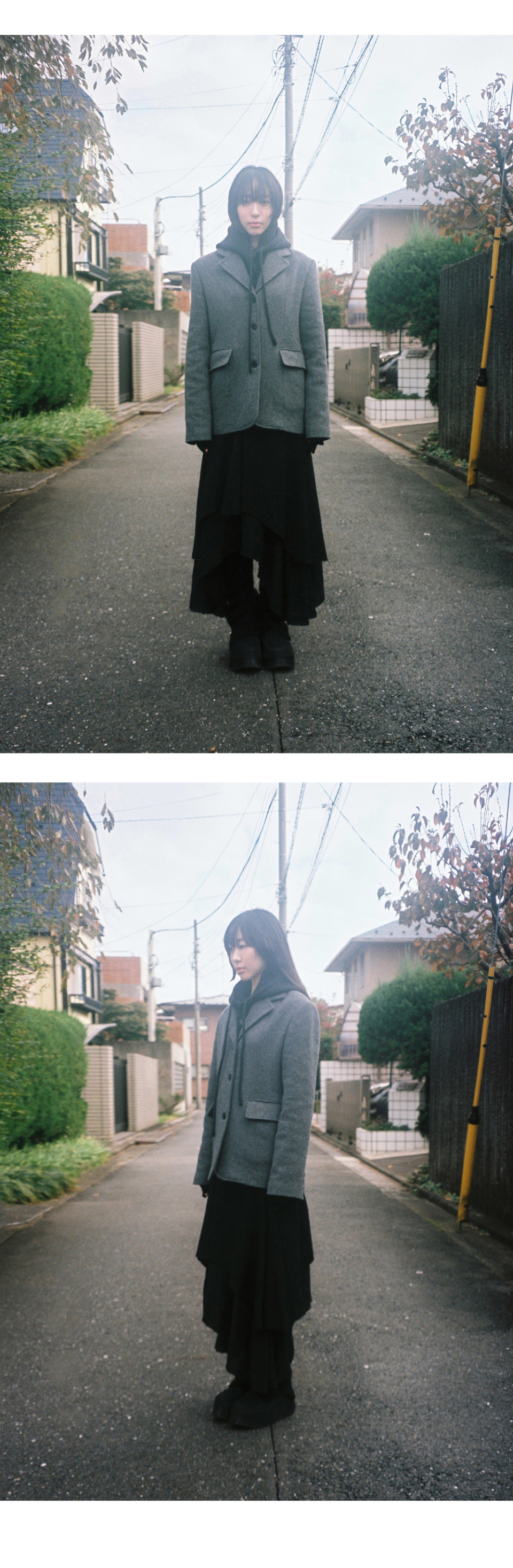 MISEKI SEOUL☆Hoodie knit balaclava 미세키서울(MISEKI SEOUL) Hoodie knit balaclava IVORY