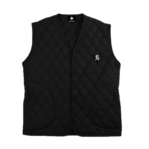 Стеганый жилет EV E с патчем (Black)
