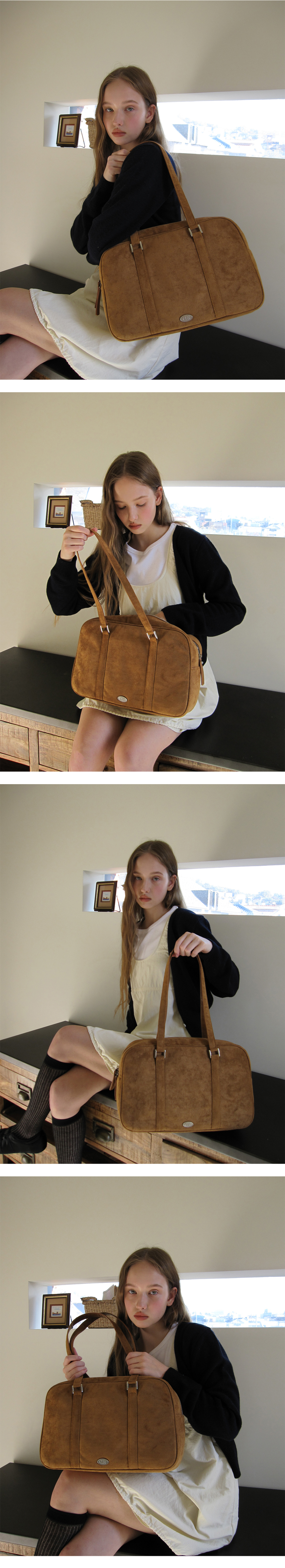 MUSINSA | DUMARO Journey Big Shoulder Bag / Suede Camel MUSINSA | DUMARO Journey Big Shoulder Bag / Suede Camel