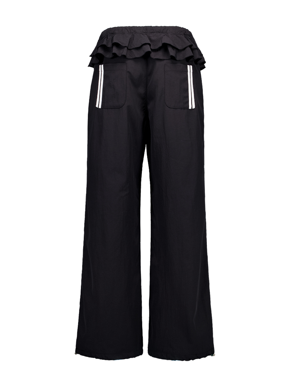 기모x 버전] FRILL SPORTY PANTS BLACK - 감도 깊은 취향 셀렉트