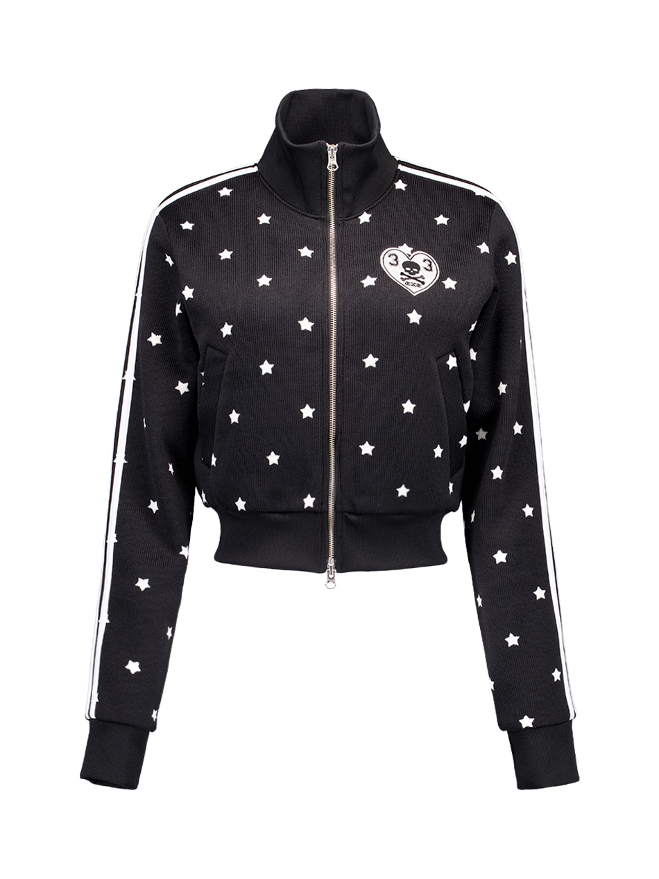 【SETUP-EXE】STAR SPORTY ZIP-UP ★韓国人気★ 追跡付 MUSINSA公式 | SETUPEXE STAR SPORTY ZIP-UP / BLACK