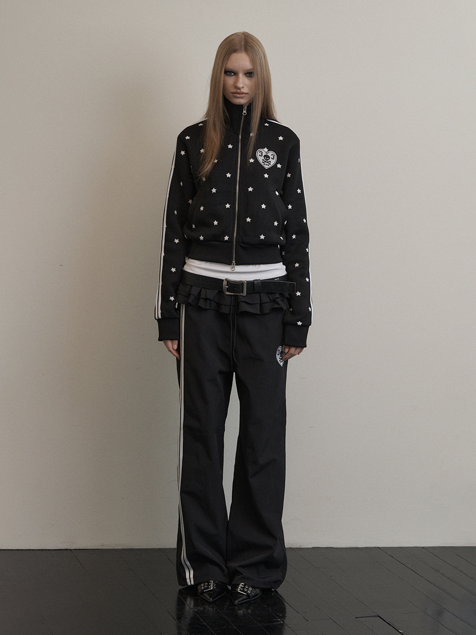 MUSINSA | SETUPEXE STAR SPORTY ZIP-UP / BLACK