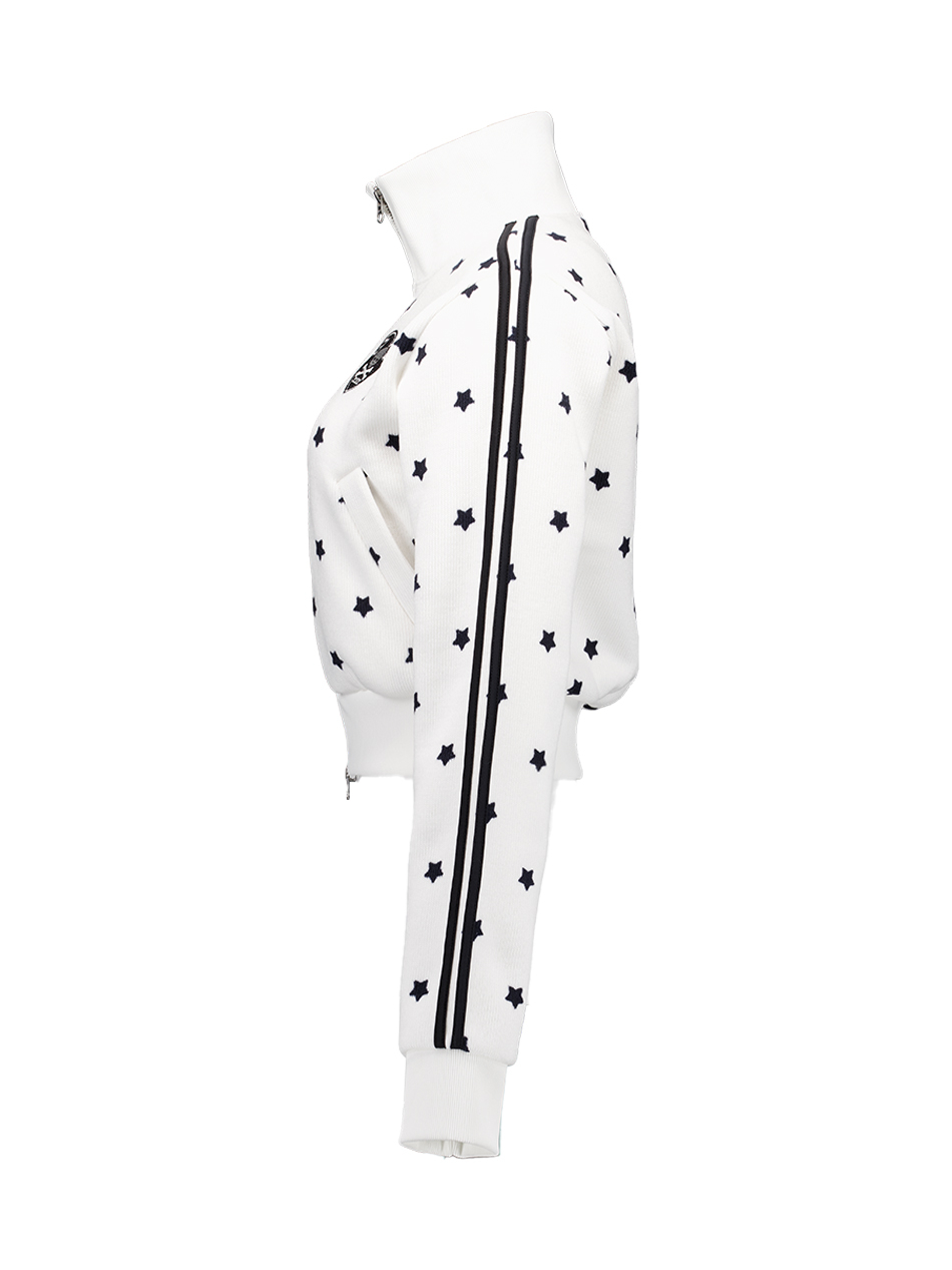 MUSINSA | SETUPEXE STAR SPORTY ZIP-UP / WHITE