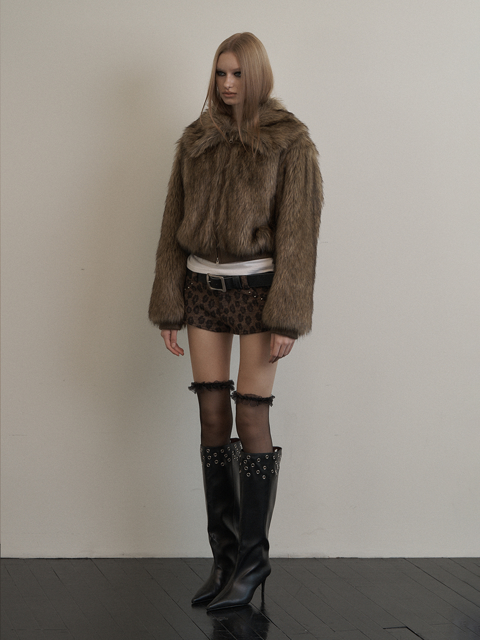 MUSINSA公式 | SETUPEXE FUR SHORT JACKET / BEIGE