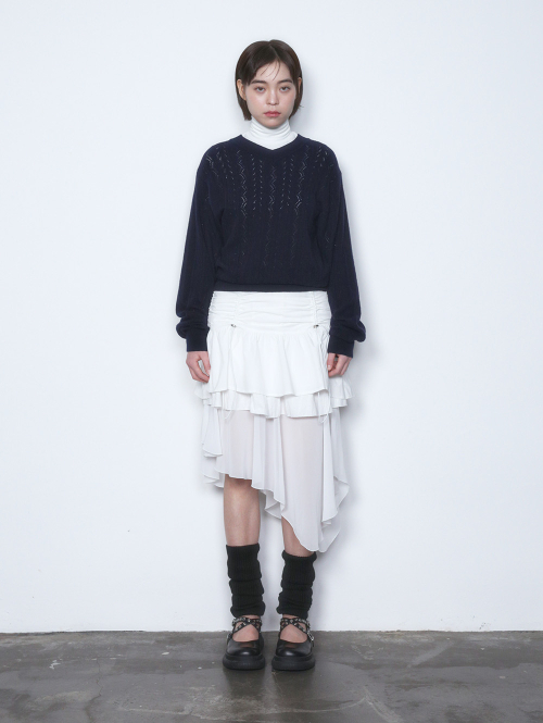 V-NECK SWEATER [NAVY]