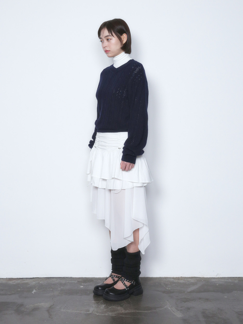 V-NECK SWEATER [NAVY]