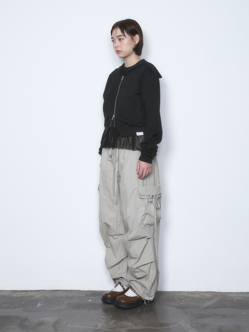 SAILOR COLLAR ZIP-UP [BLACK]