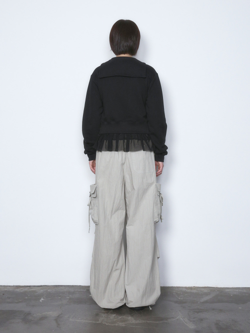 SAILOR COLLAR ZIP-UP [BLACK]